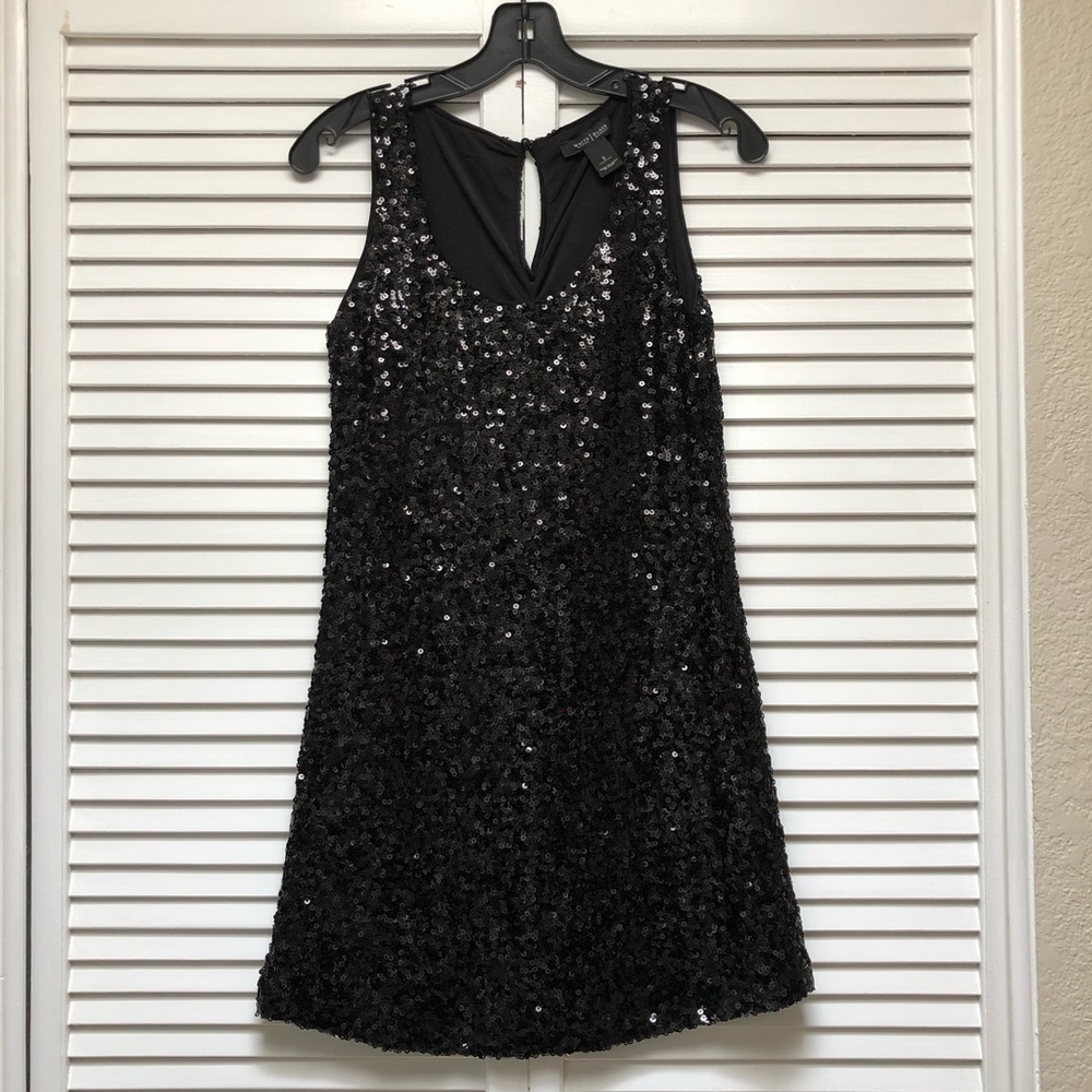White House Black Market black sequin, sz small